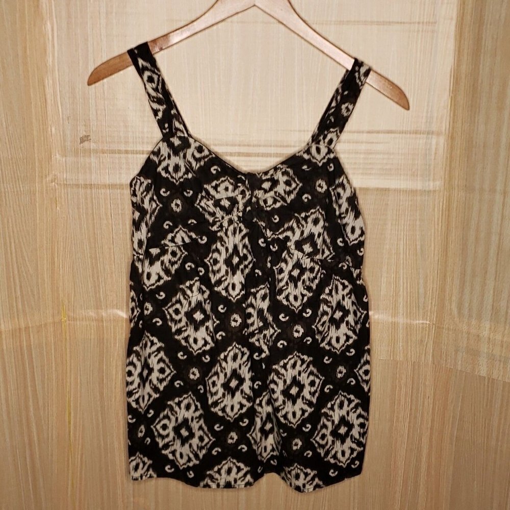 Oh Baby By Motherhood Maternity Sleeveless Southwestern Top Black Medium